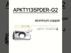 Apkt1135pder-G2 Carbide CNC Turning Inserts For Aluminum Alloy Machining Cutting
