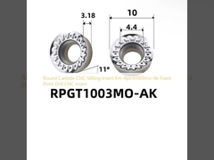 Round Carbide CNC Milling Insert Km-Rpmt1003mo-Ak Fixed Point Drill CNC Insert